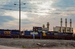 CSX C40-9W Locomotive in the yard